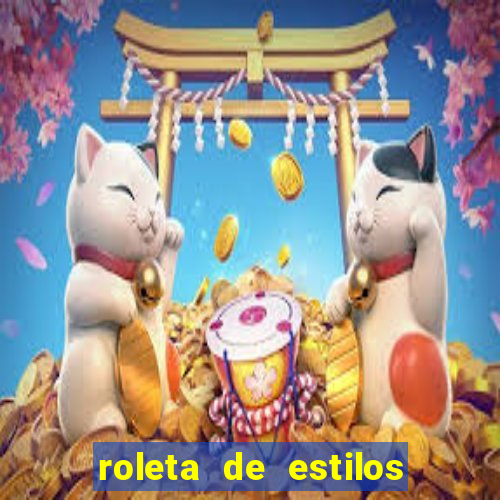 roleta de estilos de roupas